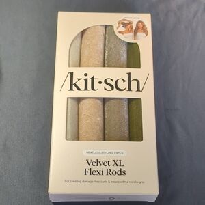 kitsch Velvet XL Flexi Rods Hair Set - Gold, Light Green, Olive